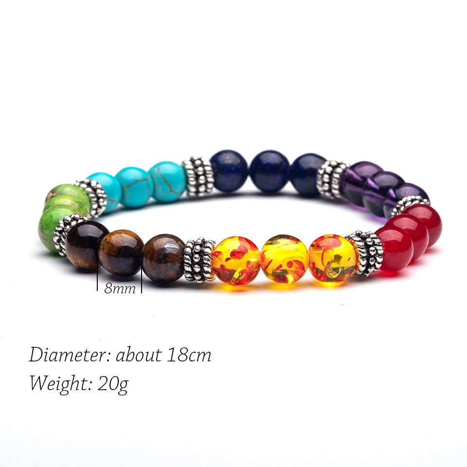 7 Chakra Beaded Bracelet - Elementsofthewitch