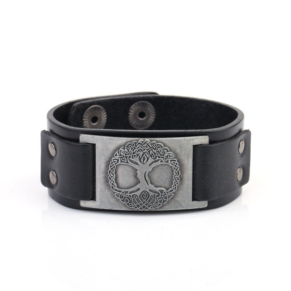 Tree of Life Vintage Leather Bracelets - Elementsofthewitch