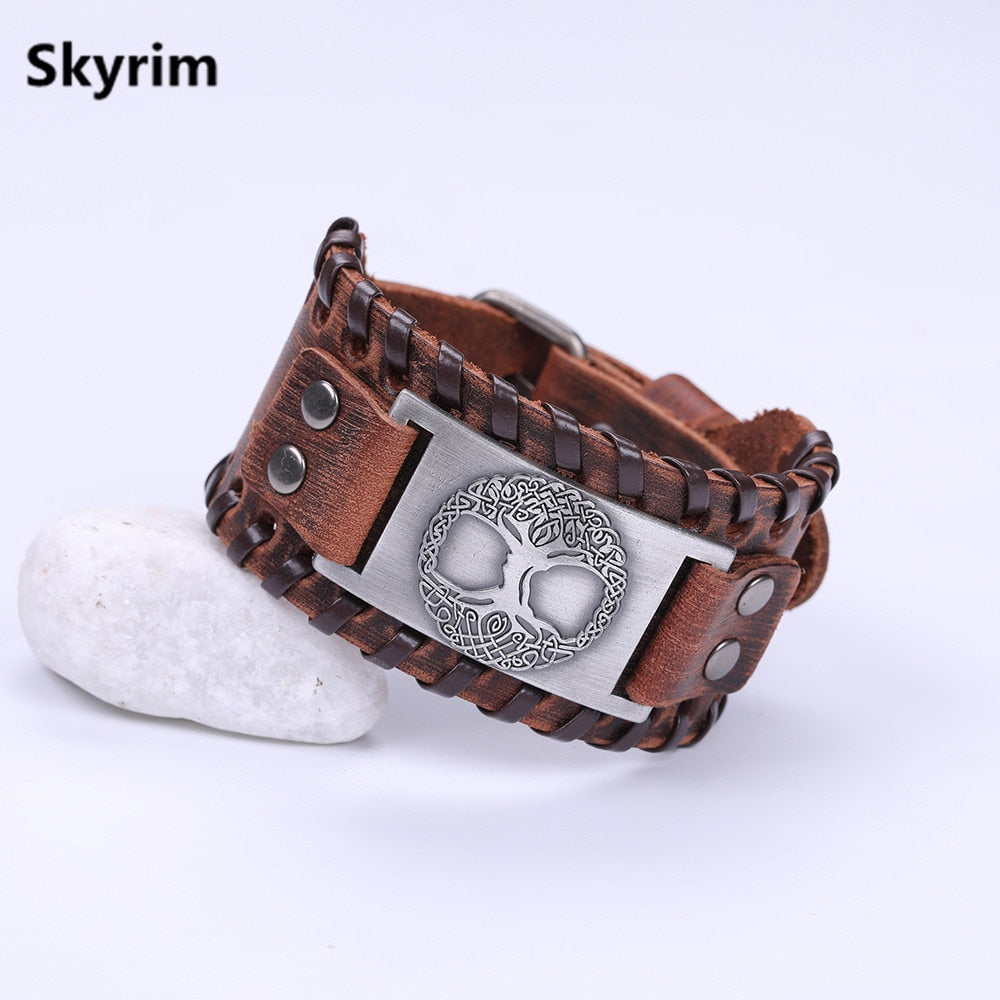 Tree of Life Vintage Leather Bracelets - Elementsofthewitch