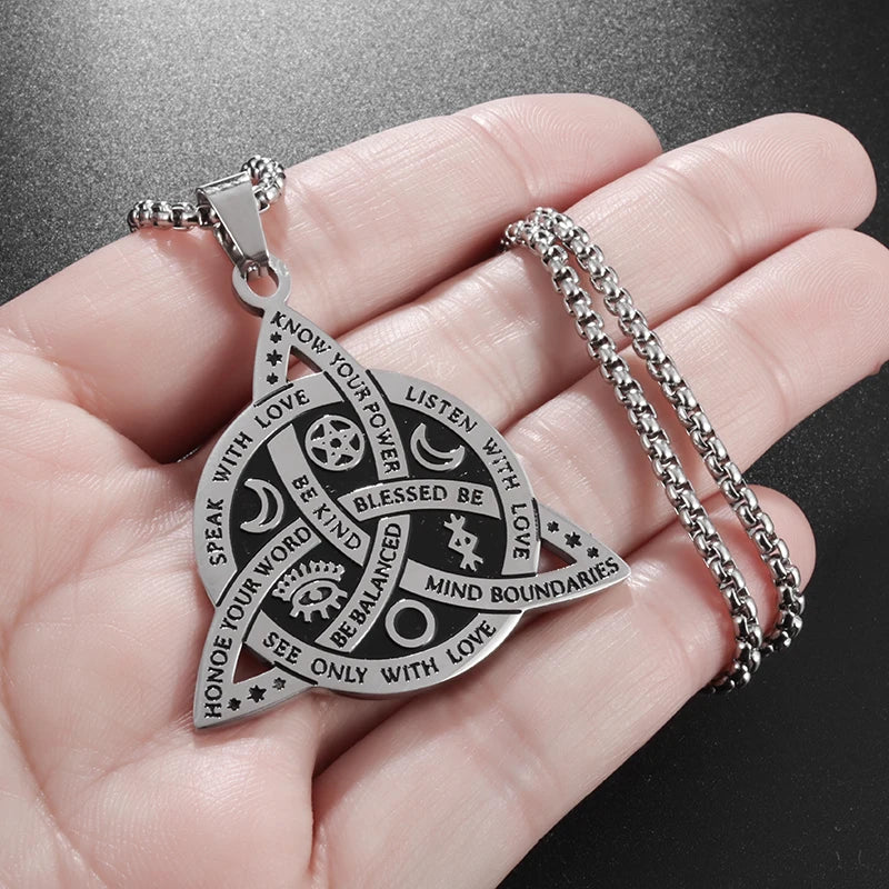 Stainless Steel Pendant Necklace (Various Designs) - Elementsofthewitch