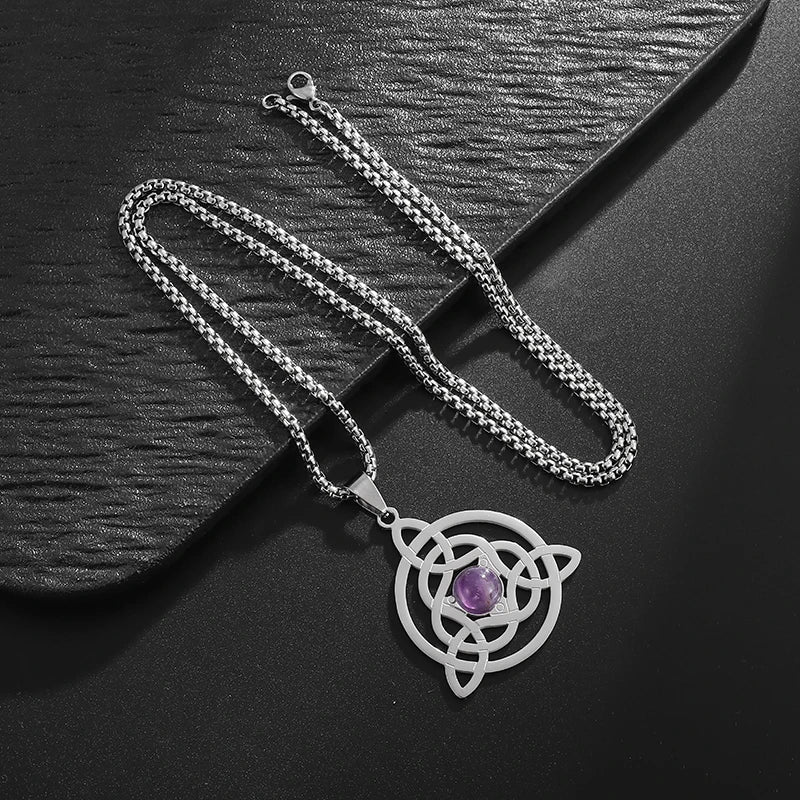 Stainless Steel Celtic Knot Necklace - Elementsofthewitch