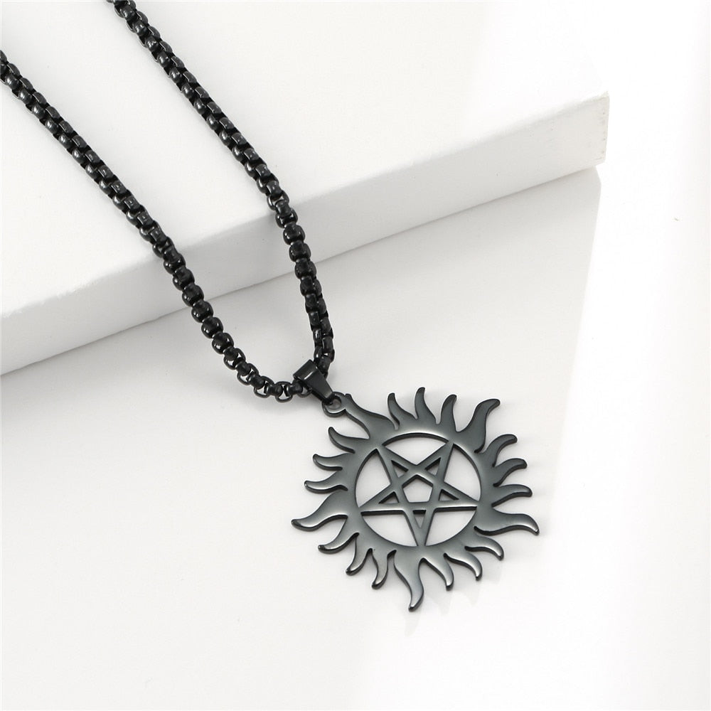 Shining Sun Pentagram Necklace - Elementsofthewitch