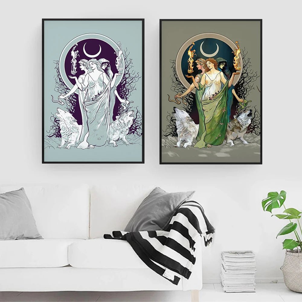 Hecate Canvas Paintings - Elementsofthewitch
