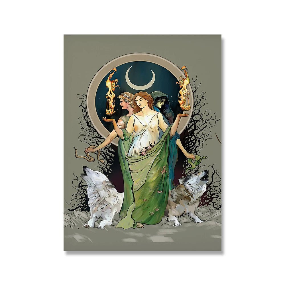 Hecate Canvas Paintings - Elementsofthewitch