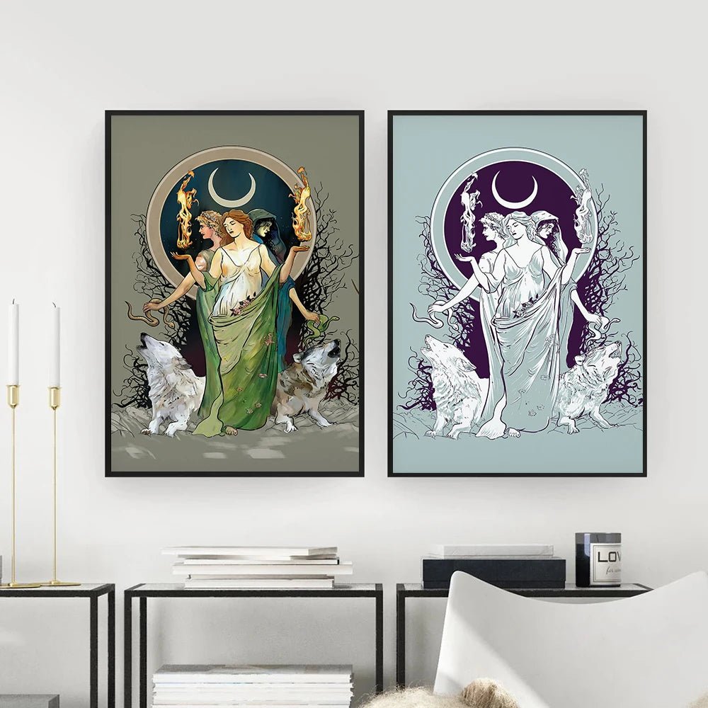 Hecate Canvas Paintings - Elementsofthewitch