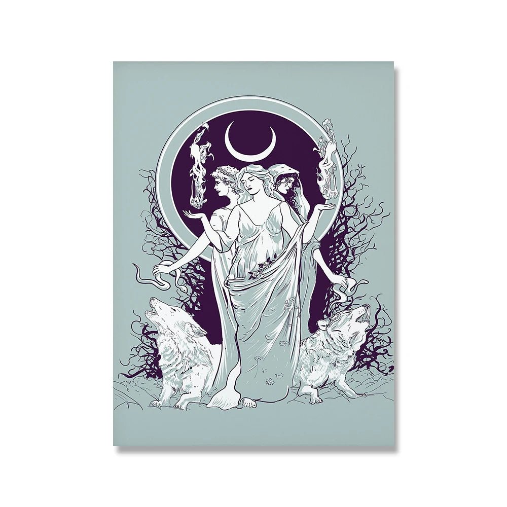 Hecate Canvas Paintings - Elementsofthewitch