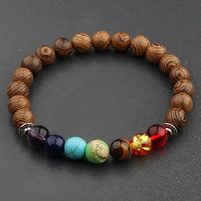 Natural Wooden Beaded Bracelet - Elementsofthewitch