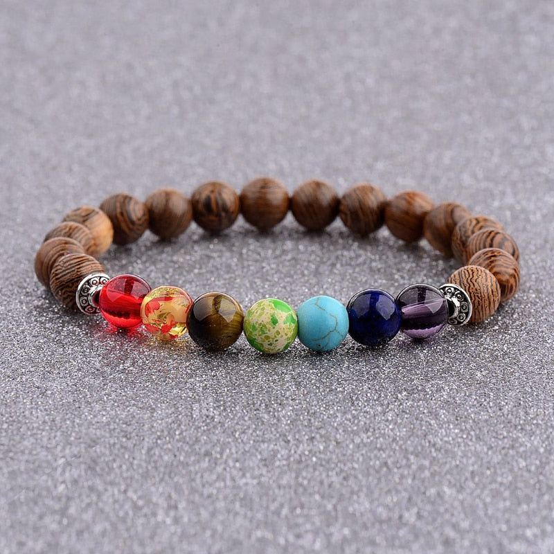 Natural Wooden Beaded Bracelet - Elementsofthewitch