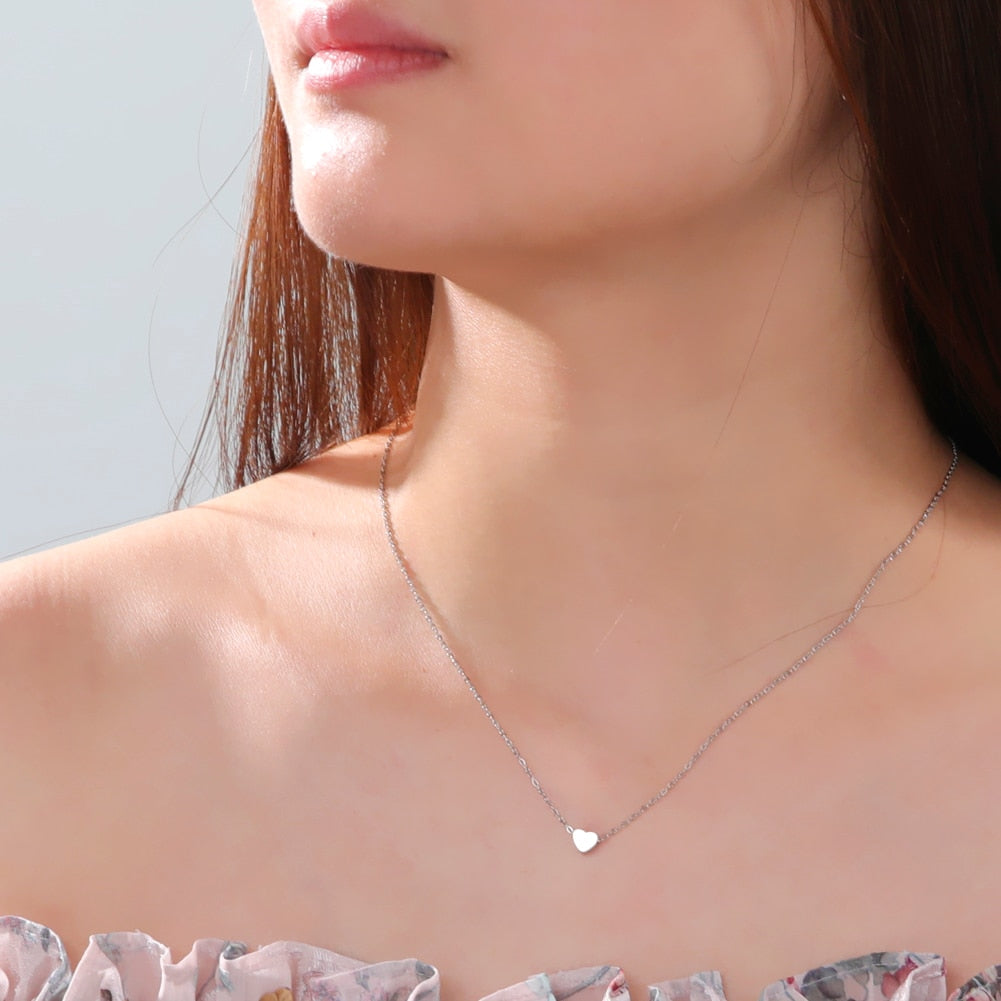 Mini Heart Pendant Necklace - Elementsofthewitch