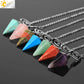 CSJA Spiritual Crystal Pendulum for Divination Dowsing Rod Natural Stone Quartz Pendant Pendules for Radiesthesia Pendulos G717