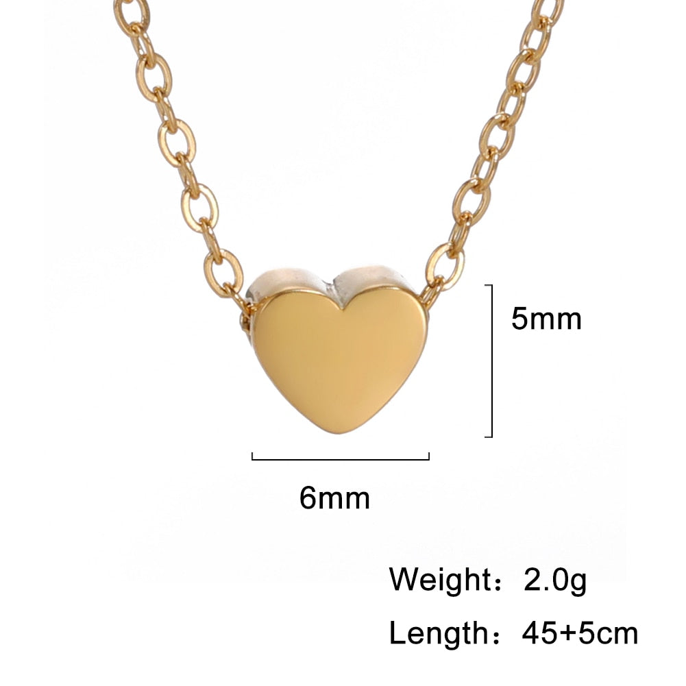 Mini Heart Pendant Necklace - Elementsofthewitch