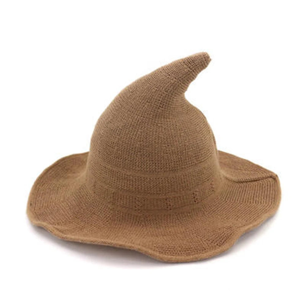 1 PCS Modern Halloween Witch Hat Woolen Women Lady Made From Fashionable Sheep Wool Halloween Party Hat Festival Party Hat