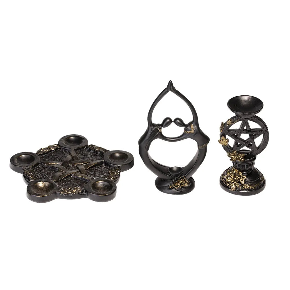 Couple Lovers Display stand for Crystal spheres Pentacle 7 stars Array Base Gemstone balls holder Resin Home Decoration ornament