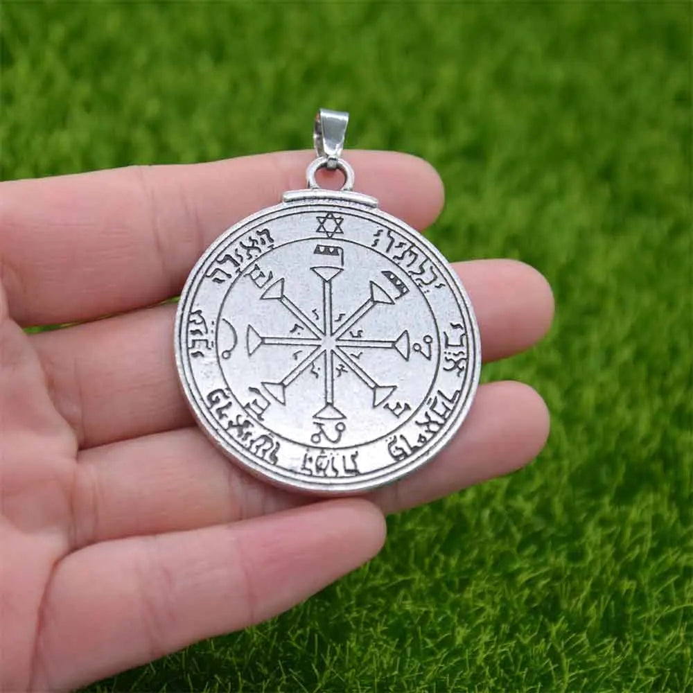 Double Side Key Of Solomon Fourth Pentacle Of Mercury Seal Pendant Necklace Wiccan Pagan Amulets Talismans Jewlery