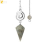 CSJA Spiritual Crystal Pendulum for Divination Dowsing Rod Natural Stone Quartz Pendant Pendules for Radiesthesia Pendulos G717