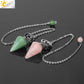CSJA Spiritual Crystal Pendulum for Divination Dowsing Rod Natural Stone Quartz Pendant Pendules for Radiesthesia Pendulos G717