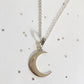 Crescent Moon necklace mystic gothic jewelry Lunar witch celtic Pagan Wiccan luna Moon phase witchy Goddess Fashion woman gift