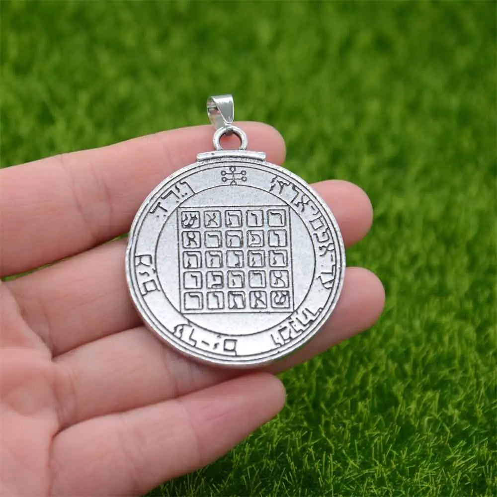 Double Side Key Of Solomon Fourth Pentacle Of Mercury Seal Pendant Necklace Wiccan Pagan Amulets Talismans Jewlery