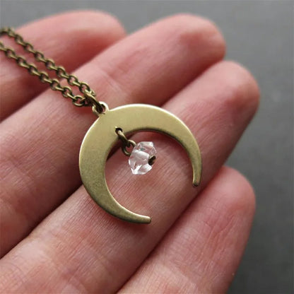 Minimalist Moon Charm Choker - Elementsofthewitch