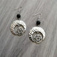 Witch Raw Crystal with Moon and Stars Earrings Witchy Dangle Jewelry Celestial with Healing Quartz Bohemia Jewelry Women Gift
