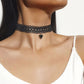 Double Layers Black Choker Necklace Crescent Pendant Statement Gothic Witchy Halfmoon Luna Women Neck Jewelry Gift