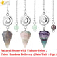 CSJA Spiritual Crystal Pendulum for Divination Dowsing Rod Natural Stone Quartz Pendant Pendules for Radiesthesia Pendulos G717