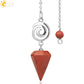 CSJA Spiritual Crystal Pendulum for Divination Dowsing Rod Natural Stone Quartz Pendant Pendules for Radiesthesia Pendulos G717
