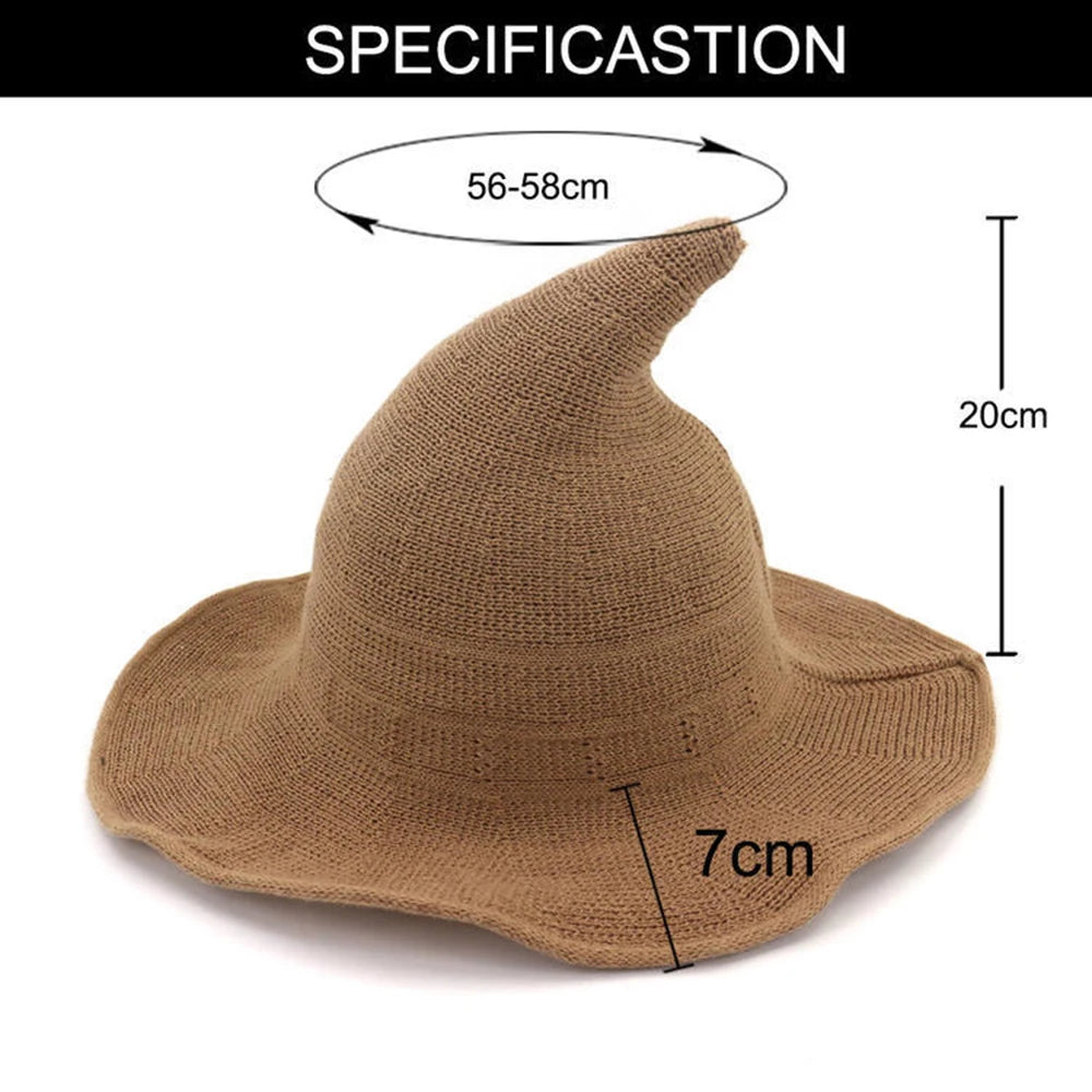 1 PCS Modern Halloween Witch Hat Woolen Women Lady Made From Fashionable Sheep Wool Halloween Party Hat Festival Party Hat