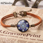 2020 Metatron Cube Pendant Bracelet Sacred Geometry Flower of Life Jewelry Chakra Spiritual Leather Bracelet Glass Dome Jewelry
