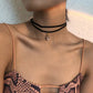 Double Layers Black Choker Necklace Crescent Pendant Statement Gothic Witchy Halfmoon Luna Women Neck Jewelry Gift