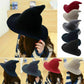 1 PCS Modern Halloween Witch Hat Woolen Women Lady Made From Fashionable Sheep Wool Halloween Party Hat Festival Party Hat