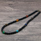 Classic Chakra Necklace Men Natural Lava Stone Collar Tribal Spiritual Colliers Punk Short Choker Erkek Kolye Boyfriend Gift