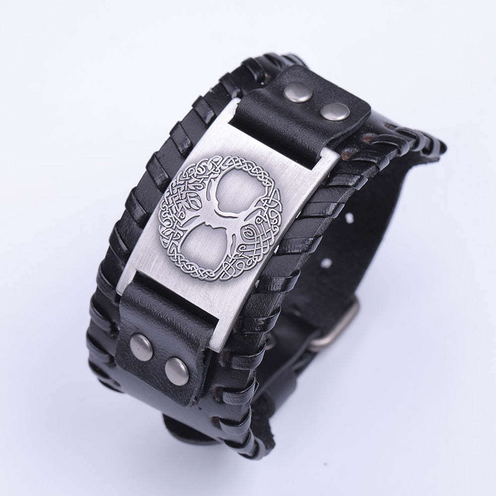 Tree of Life Vintage Leather Bracelets - Elementsofthewitch