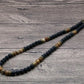 Classic Chakra Necklace Men Natural Lava Stone Collar Tribal Spiritual Colliers Punk Short Choker Erkek Kolye Boyfriend Gift
