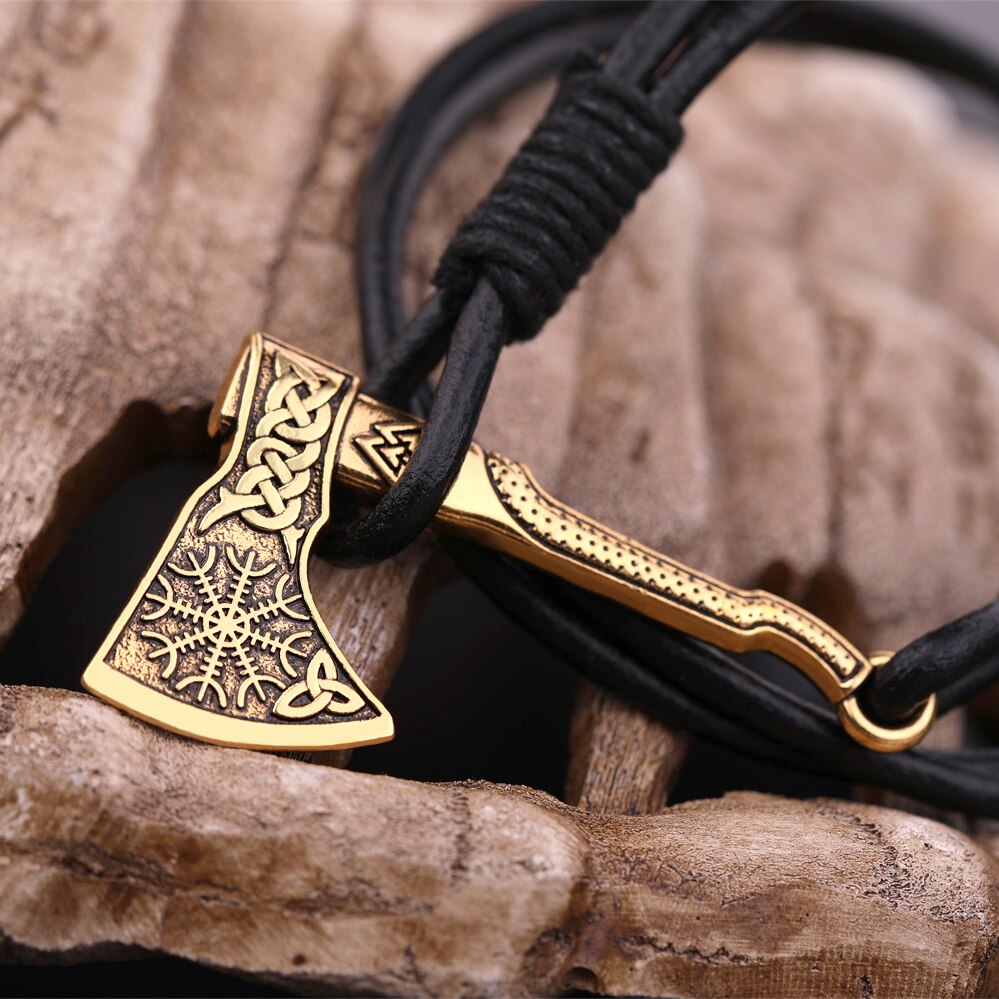 Viking Slavic Aegishjalmur Axe Bracelet - Elementsofthewitch