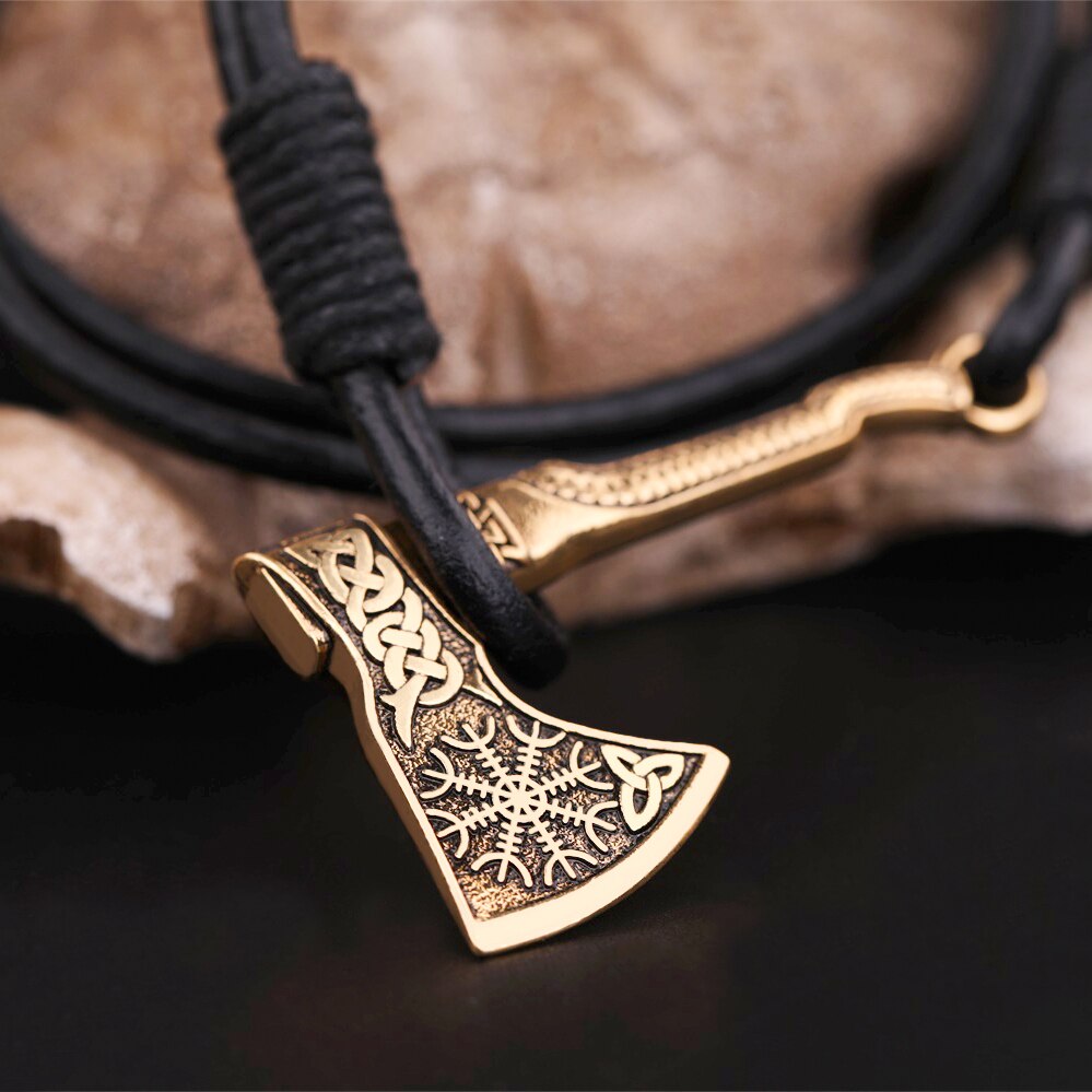 Viking Slavic Aegishjalmur Axe Bracelet - Elementsofthewitch