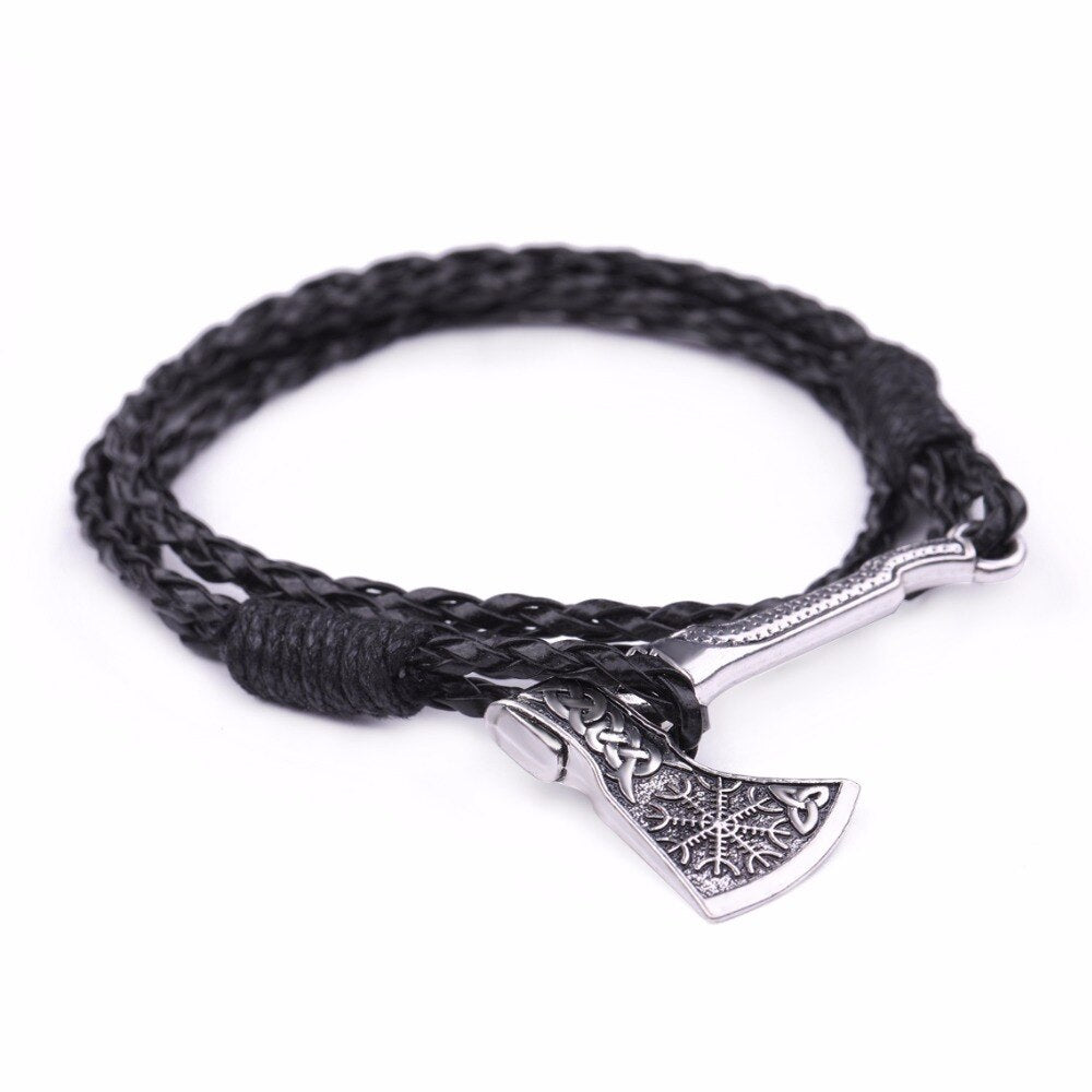 Viking Slavic Aegishjalmur Axe Bracelet - Elementsofthewitch