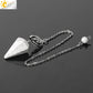 CSJA Spiritual Crystal Pendulum for Divination Dowsing Rod Natural Stone Quartz Pendant Pendules for Radiesthesia Pendulos G717