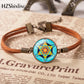 2020 Metatron Cube Pendant Bracelet Sacred Geometry Flower of Life Jewelry Chakra Spiritual Leather Bracelet Glass Dome Jewelry