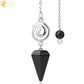 CSJA Spiritual Crystal Pendulum for Divination Dowsing Rod Natural Stone Quartz Pendant Pendules for Radiesthesia Pendulos G717