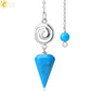 CSJA Spiritual Crystal Pendulum for Divination Dowsing Rod Natural Stone Quartz Pendant Pendules for Radiesthesia Pendulos G717