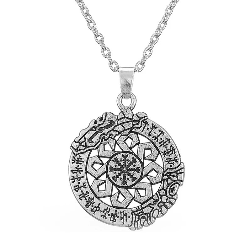 Tetragrammaton Pentacle Pentagram Pendant Charm Necklace for Men Wiccan Talisman Pagen Amulet Vintage Jewelry