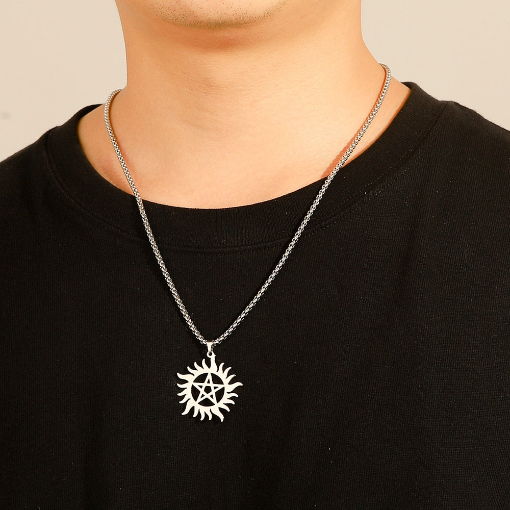 Shining Sun Pentagram Necklace - Elementsofthewitch
