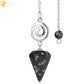 CSJA Spiritual Crystal Pendulum for Divination Dowsing Rod Natural Stone Quartz Pendant Pendules for Radiesthesia Pendulos G717