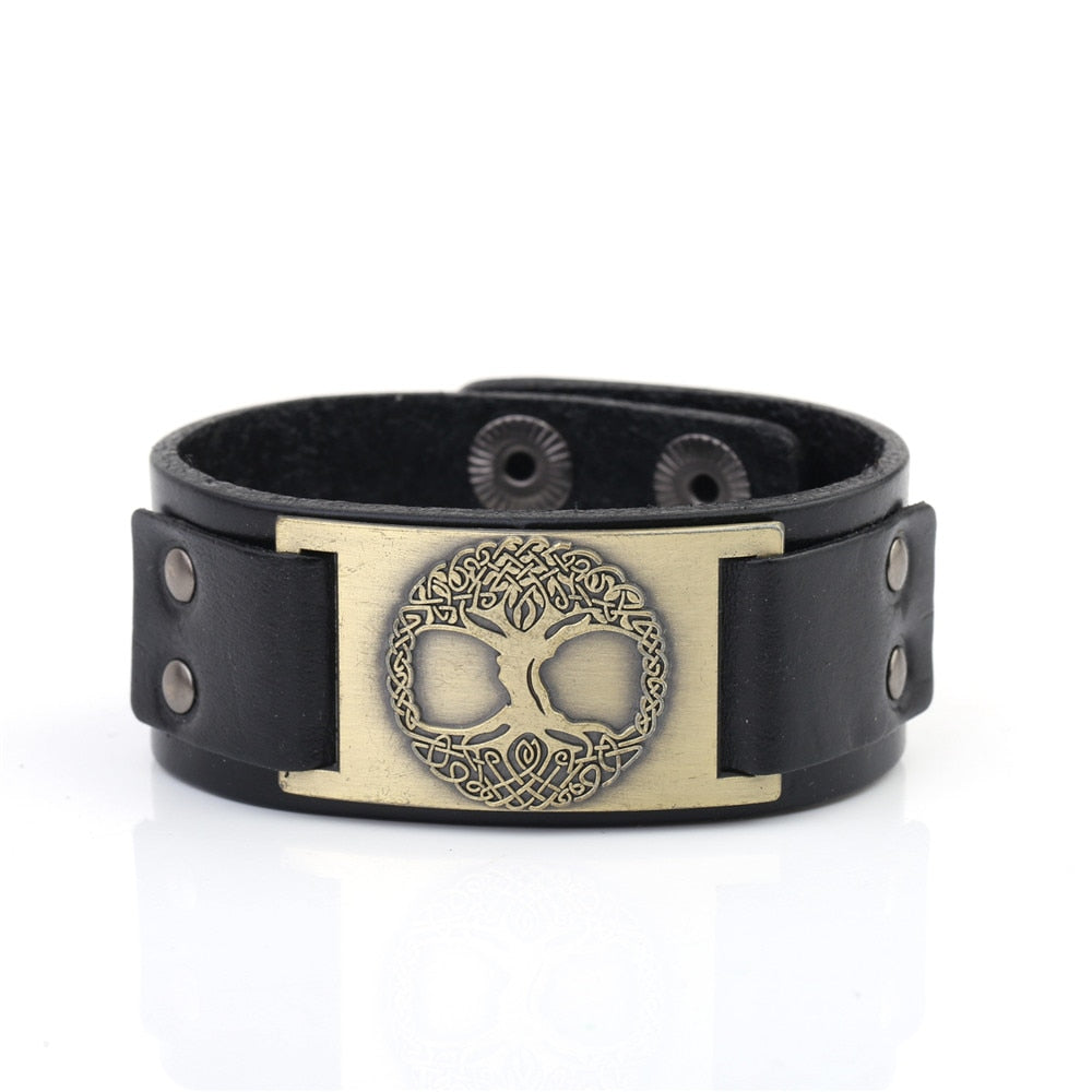 Tree of Life Vintage Leather Bracelets - Elementsofthewitch