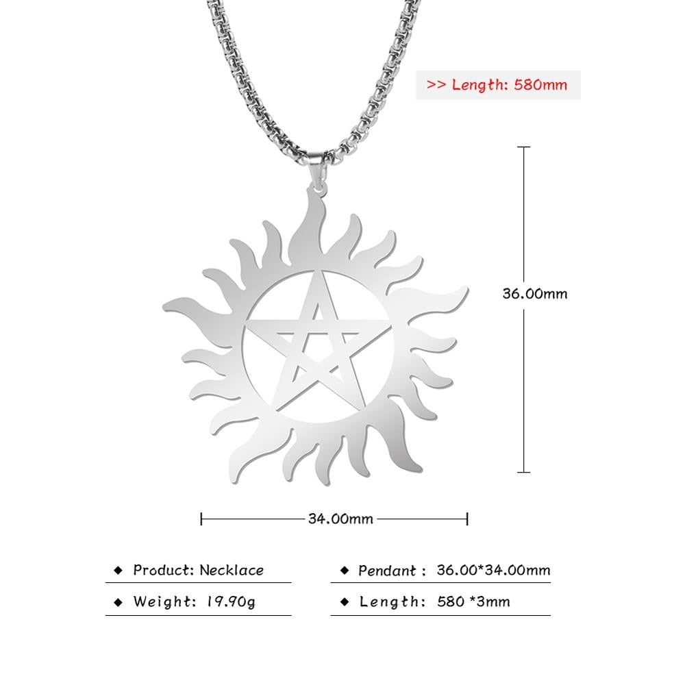 Shining Sun Pentagram Necklace - Elementsofthewitch