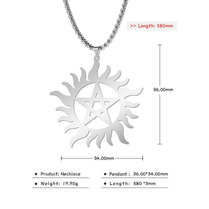 Shining Sun Pentagram Necklace - Elementsofthewitch