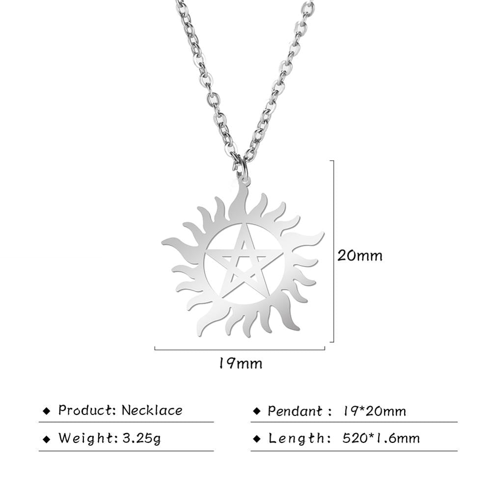 Shining Sun Pentagram Necklace - Elementsofthewitch