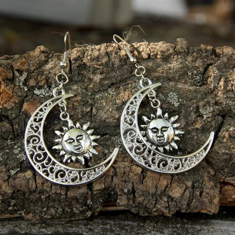 Crescent Moon necklace mystic gothic jewelry Lunar witch celtic Pagan Wiccan luna Moon phase witchy Goddess Fashion woman gift