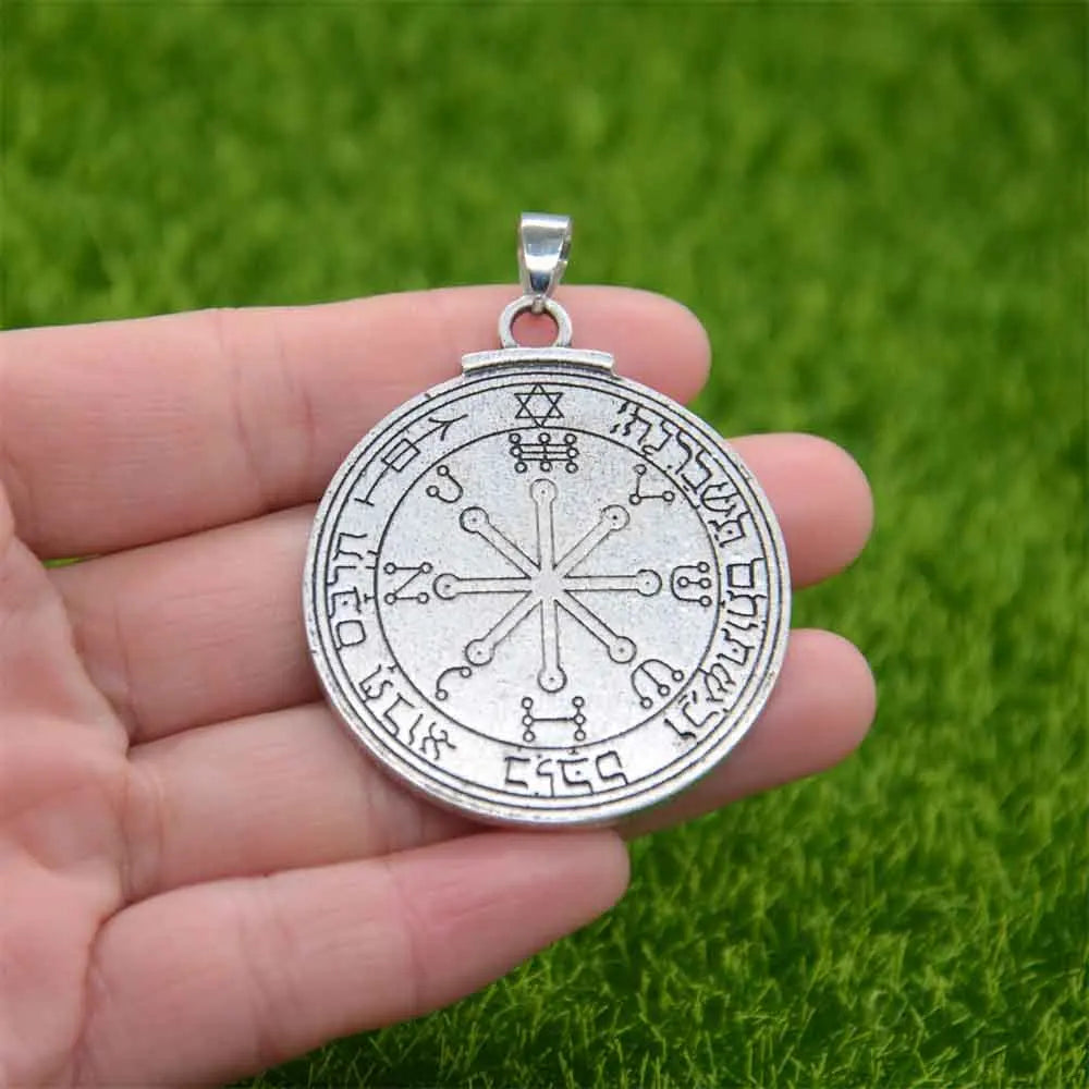 Double Side Key Of Solomon Fourth Pentacle Of Mercury Seal Pendant Necklace Wiccan Pagan Amulets Talismans Jewlery